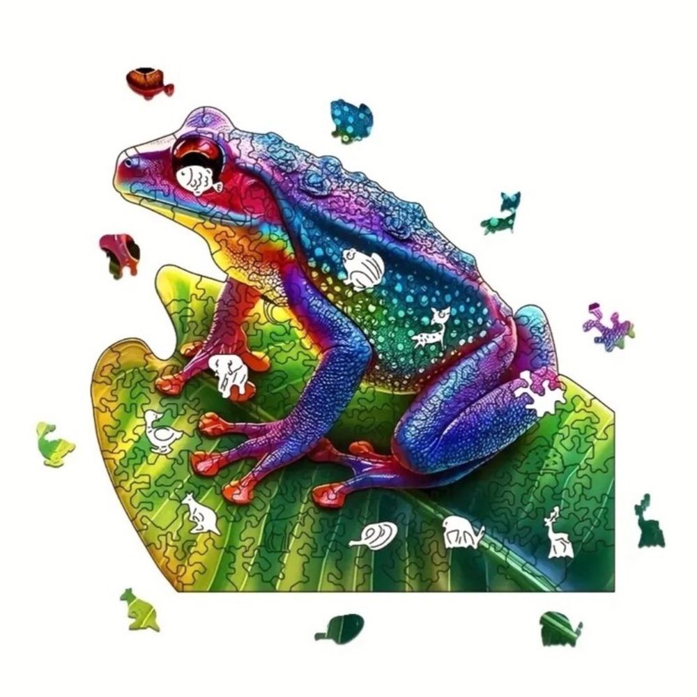 Frog Puzzle 3-D brain rare Wooden jigsaw new unopened